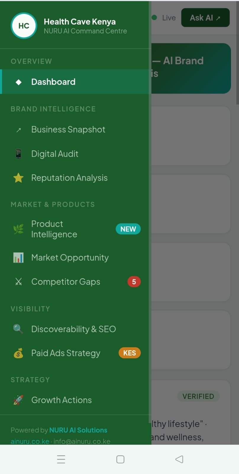 Healthy Cave Dashboard